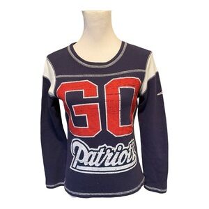 Reebok Go Patriots Waffle Knit Top Ladies S